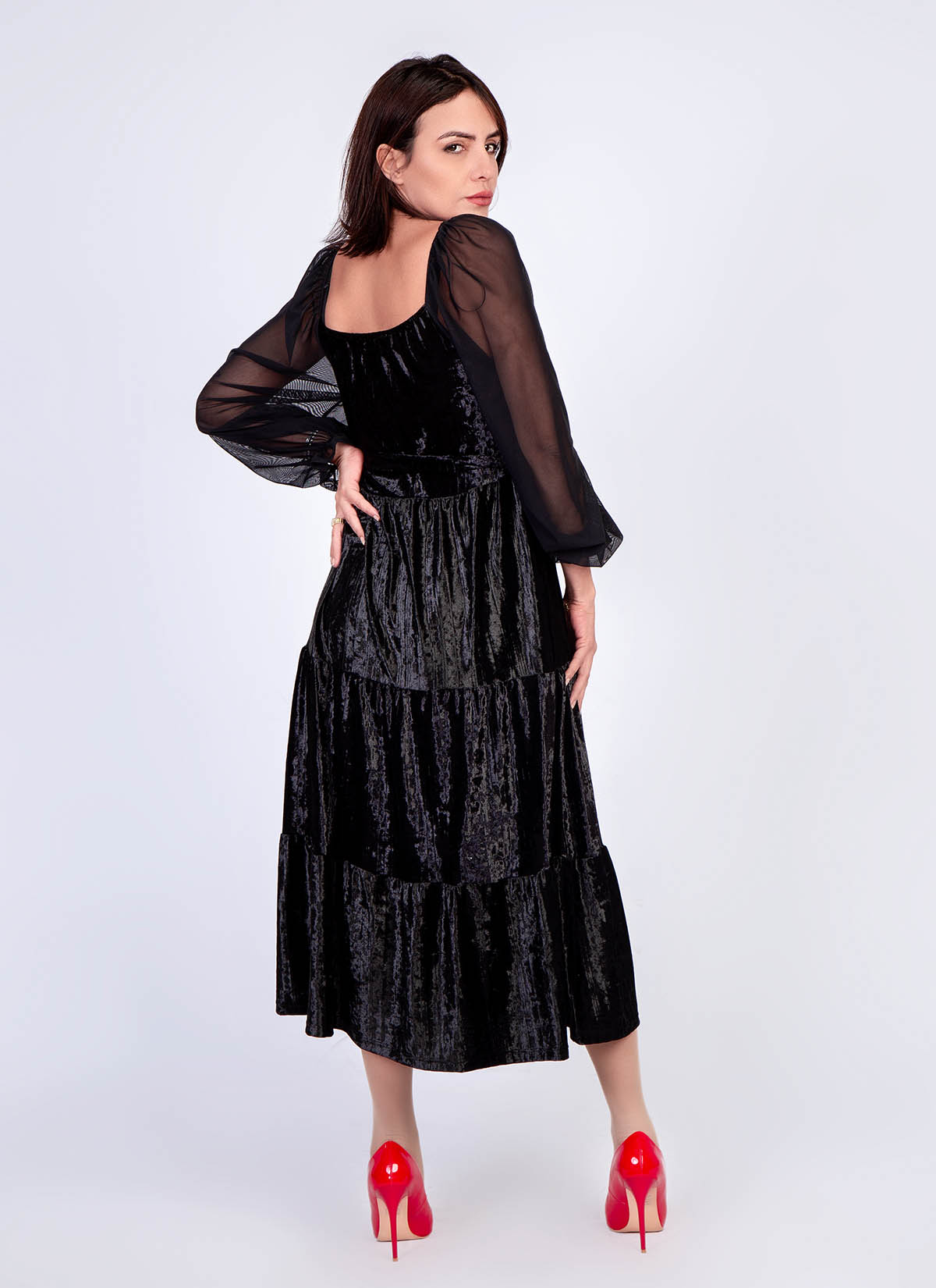 Robe Mi-longue Bi-matière