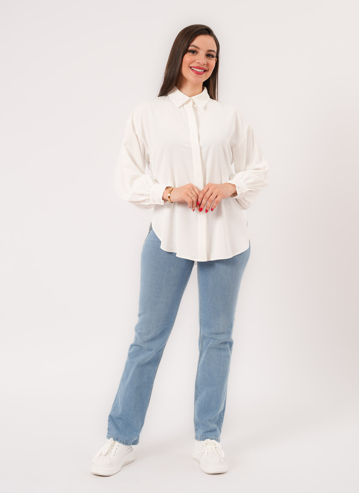 Chemise à Manches Bouffantes