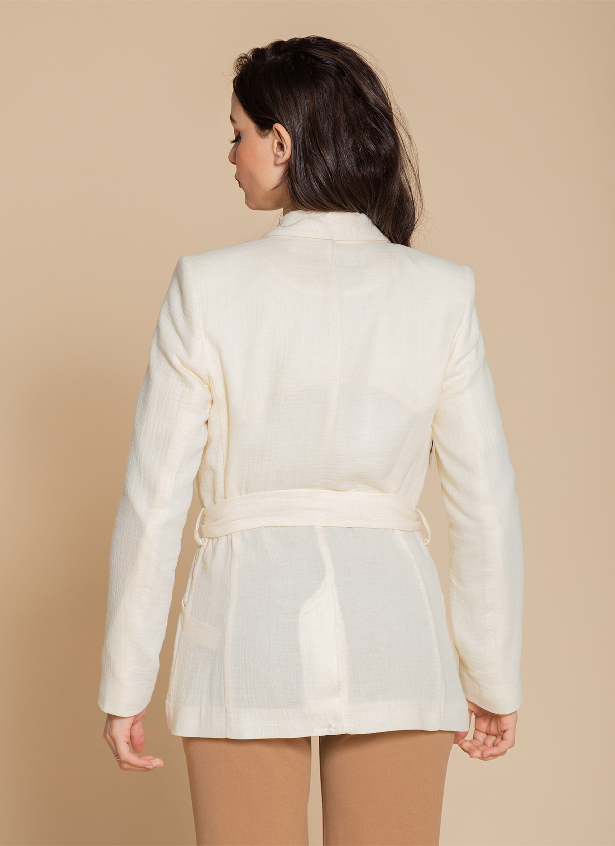Veste avec Ceinture à Nouer à La Taille