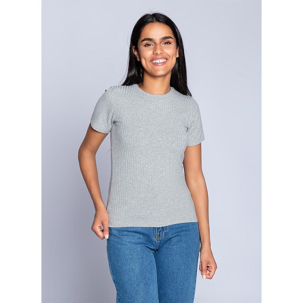 T-shirt en Jersey Côtelé