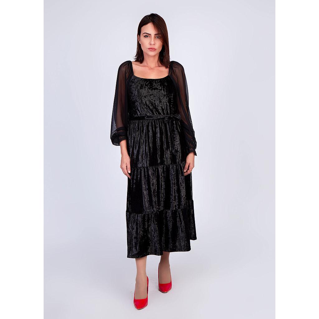 Robe Mi-longue Bi-matière