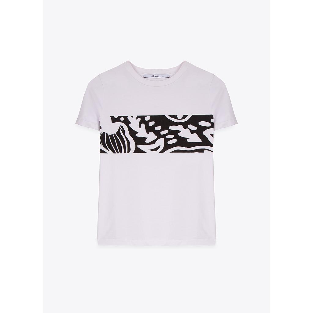 T-SHIRT COL ROND À MOTIF