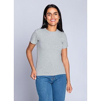 T-shirt en Jersey Côtelé